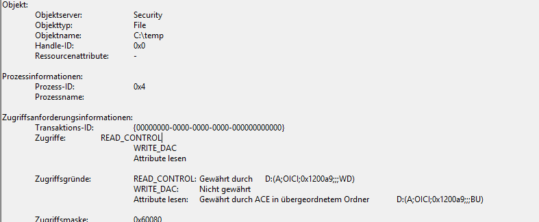 Verzeichniszugriffe - Benutzerrechte