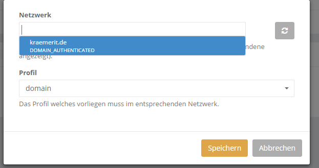 Netwerk Profile - Einstellungen