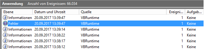 Langmeier Backup - Eventlog