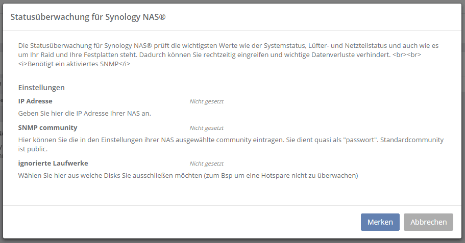 Synology NAS - Konfig