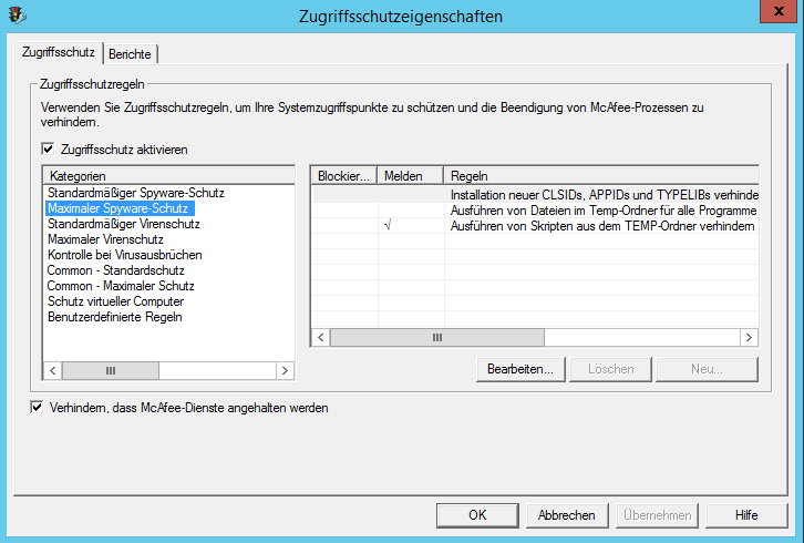 Konsole_Regeln mcafee