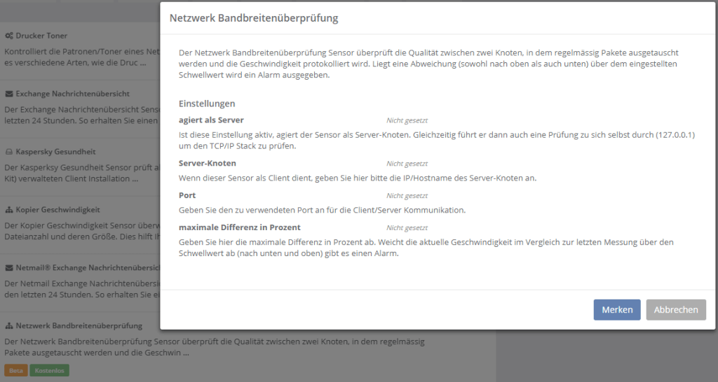 Netzwerk Bandbreite - Market