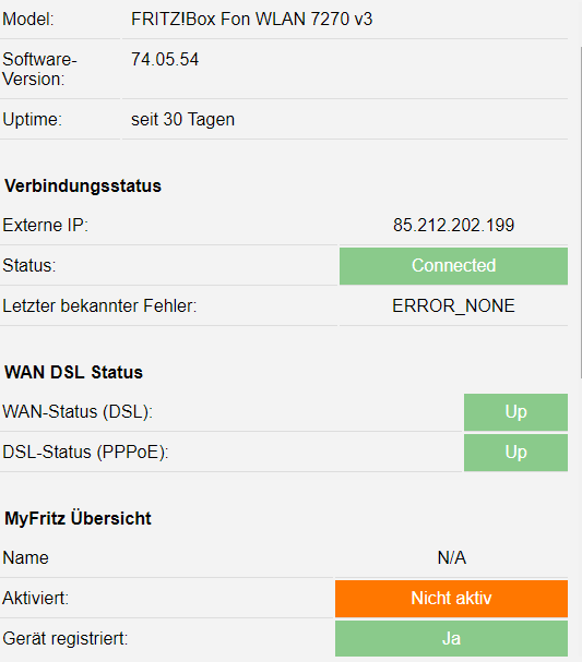 FritzBox - Neue Ansicht