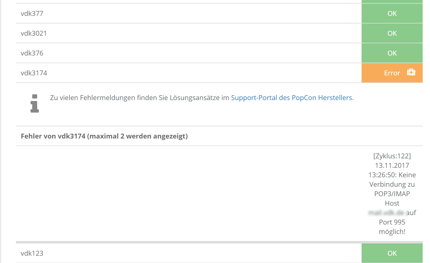 PopCon Gesundheit - PopCon Error