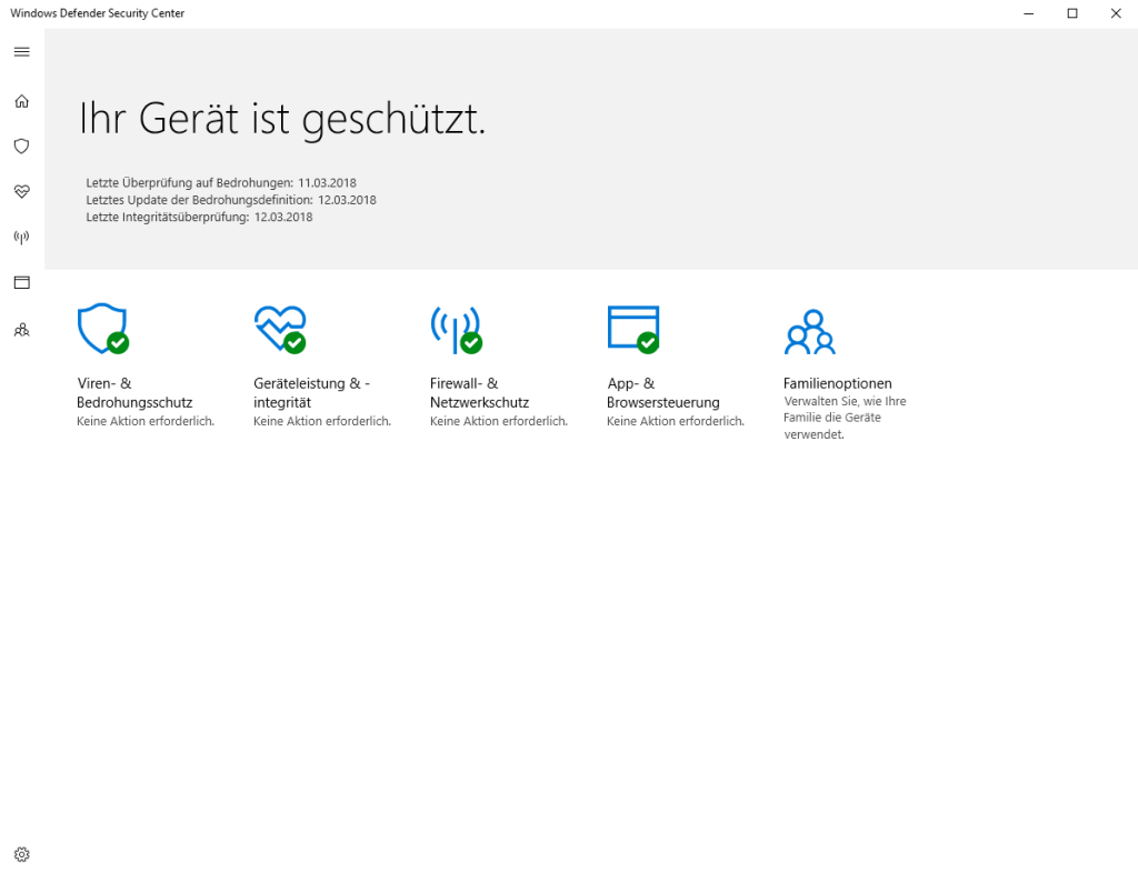 Windows Defender managen - Security Center