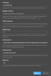 Sensor-Einstellungen